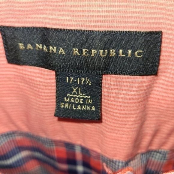Banana Republic Plaid Short Sleeve Shirt XL - Picture 9 of 9